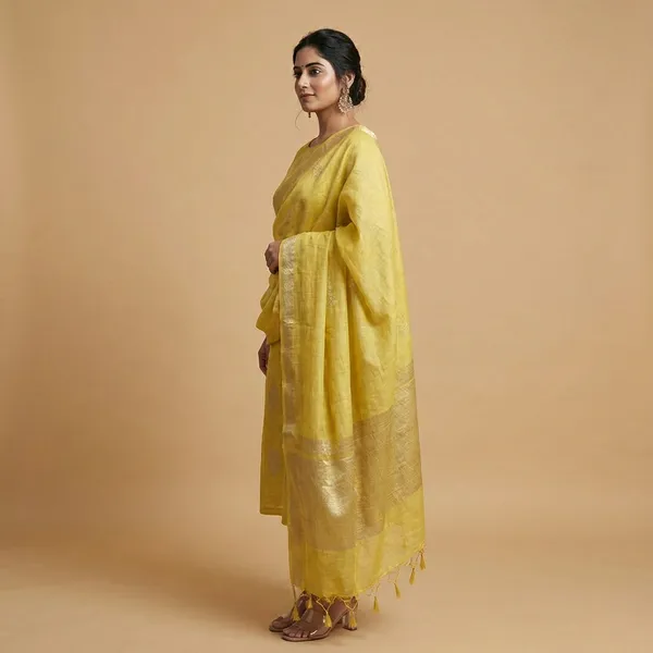 Yellow_Banarasi_Lilen_Unstitch_Suit_For_Women