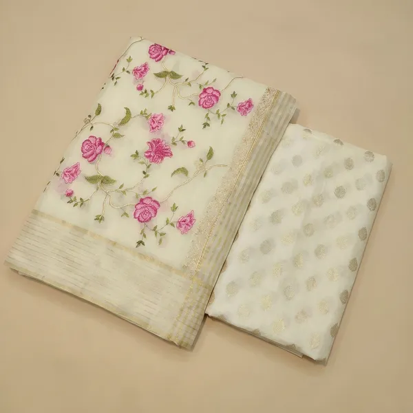 Off_White_Banarasi_Pure_Cotton_Unstitch_Suit_For_Women