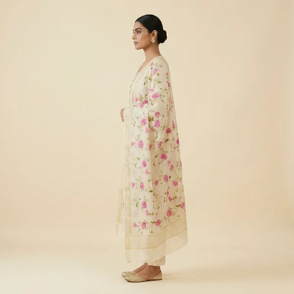 Off_White_Banarasi_Pure_Cotton_Unstitch_Suit_For_Women