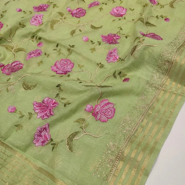 Pista_Green_Banarasi_Pure_Cotton_Unstitch_Suit_For_Women