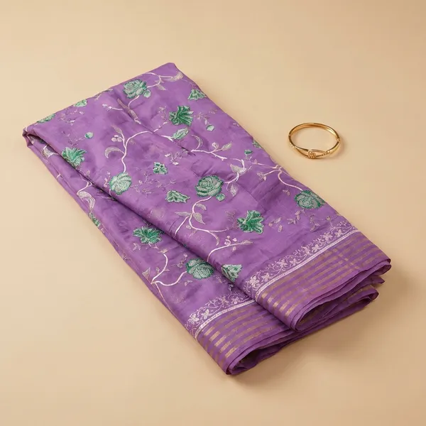 Purple_Banarasi_Pure_Cotton_Unstitch_Suit_For_Women