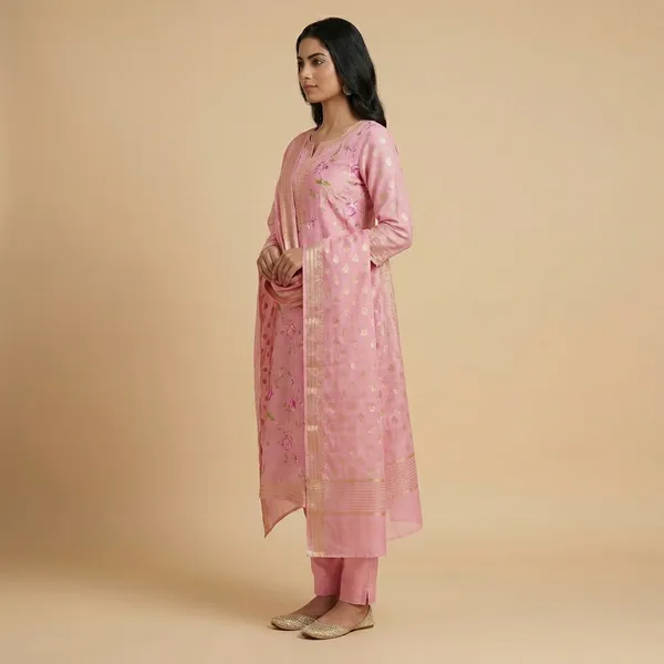 Pink_Banarasi_Pure_Cotton_Unstitch_Suit_For_Women