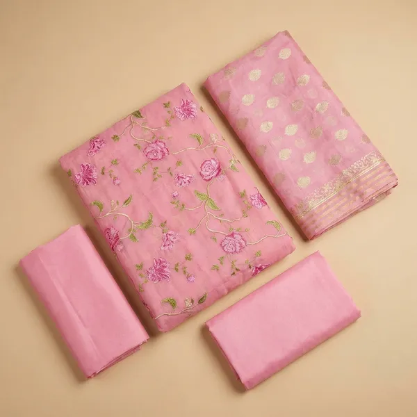 Pink_Banarasi_Pure_Cotton_Unstitch_Suit_For_Women