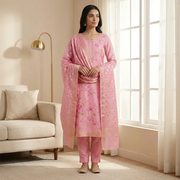 Pink_Banarasi_Pure_Cotton_Unstitch_Suit_For_Women