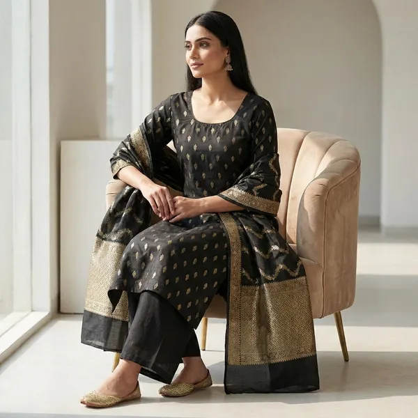 Black_Banarasi_Katan_Unstitch_Suit_For_Women