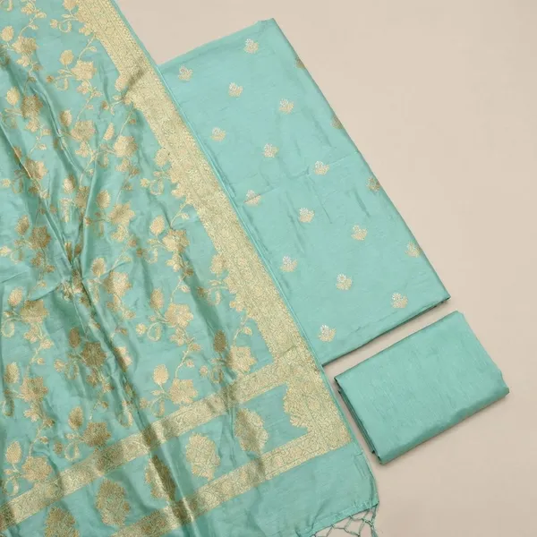 Green_Chinya_silk_Unstitch_Suit_For_Women
