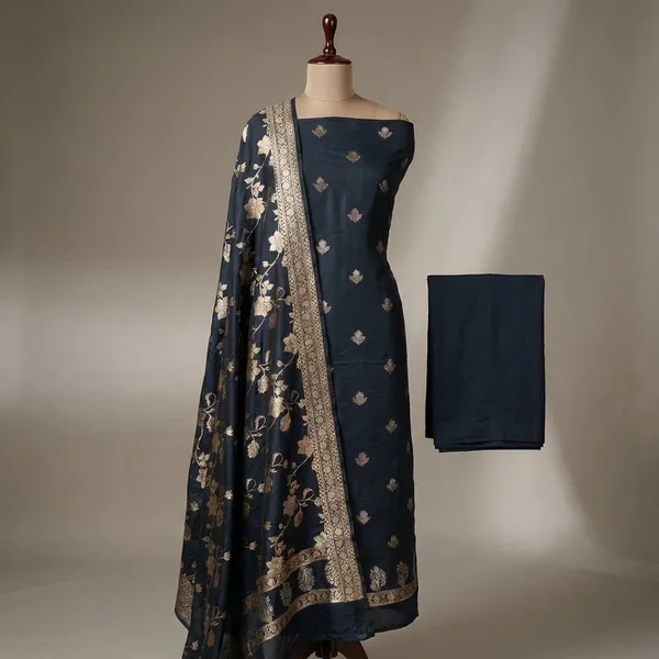 Grey_Chinya_silk_Unstitch_Suit_For_Women