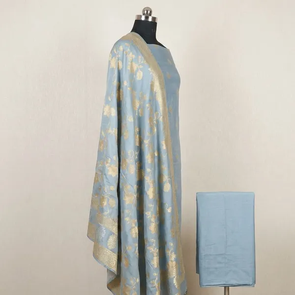 Grey_Chinya_silk_Unstitch_Suit_For_Women
