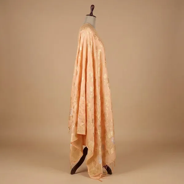 Peach_Chinya_silk_Unstitch_Suit_For_Women