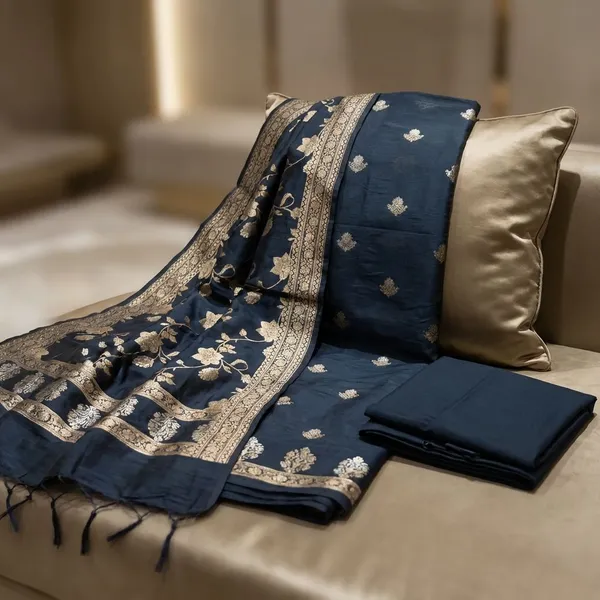 Black_Chinya_silk_Unstitch_Suit_For_Women