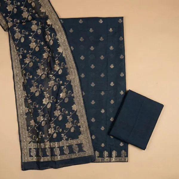Black_Chinya_silk_Unstitch_Suit_For_Women