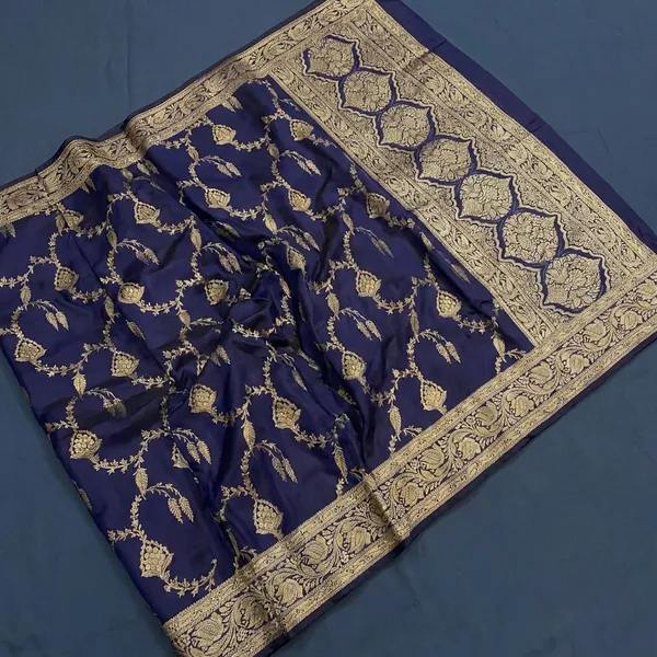 Navy_Blue__Semi_silk_Unstitch_Suit_For_Women