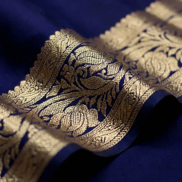 Navy_Blue__Semi_silk_Unstitch_Suit_For_Women