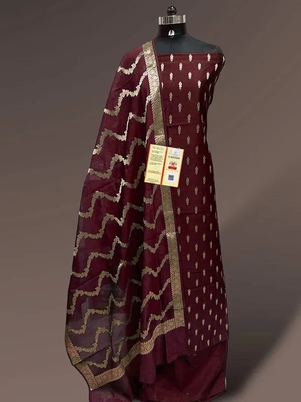 Maroon_Banarasi_Katan_Unstitch_Suit_For_Women