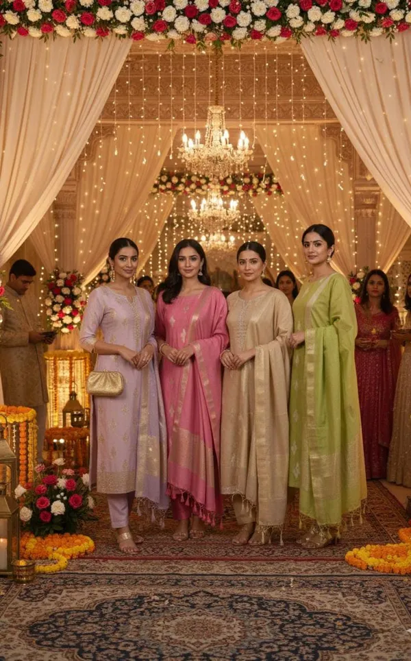 Golden_Banarasi_Lilen_Unstitch_Suit_For_Women