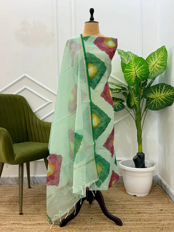 Light_Green_Banarasi_Lilen_Unstitch_Suit_For_Women