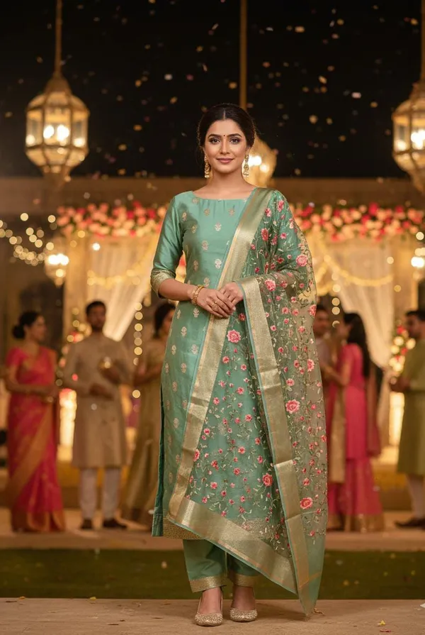 Green_Baranasi_Mussraisd_Sona_Ropa_Unstitch_Suit_For_Women