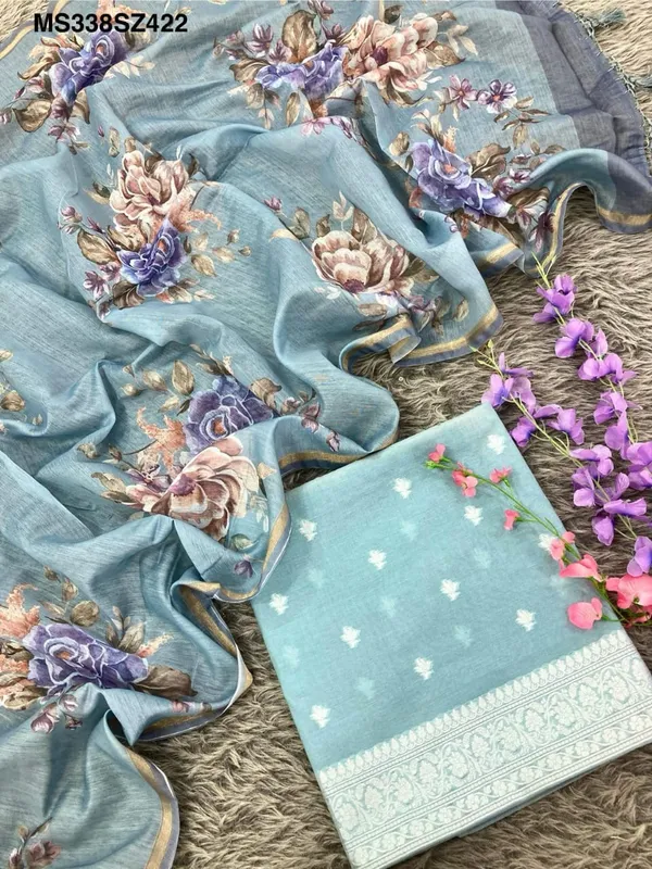 Sky_Blue_Chanderi_Mercerised_Resham_Weaving_Booti_Unstitch_Suit_For_Women