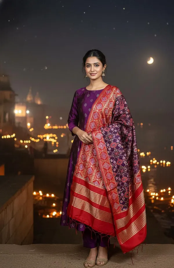 Magenta_Silk_Suit__For_Women