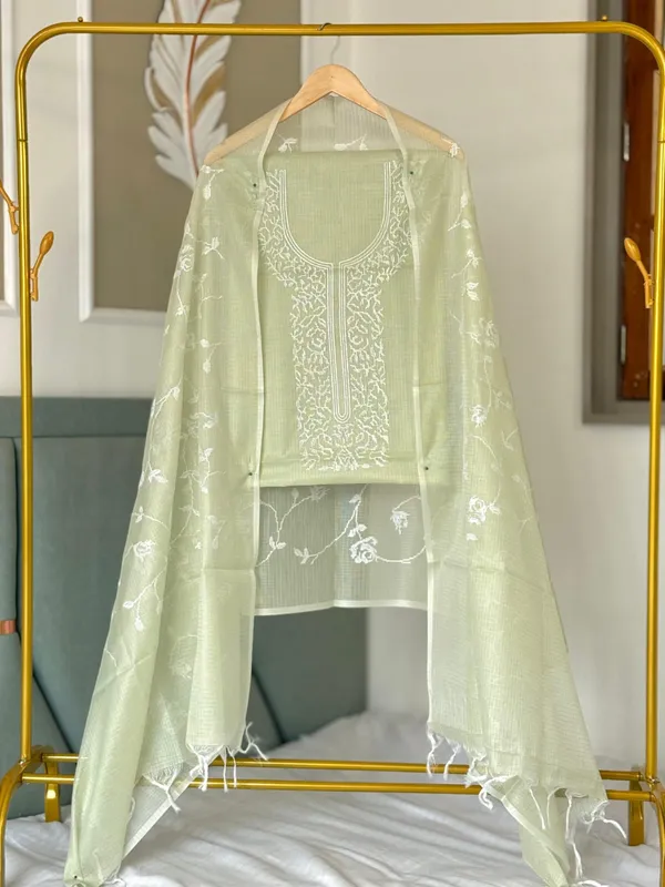 Pista_Pure_Mercerised_Kota_Check_Embroidery_For_Women