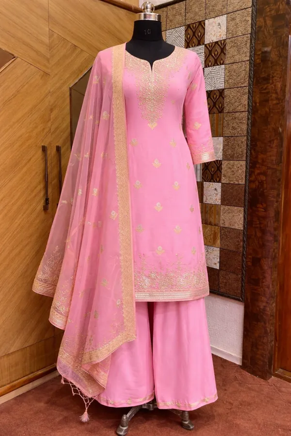 Pink_Chinya_silk_Unstitch_Suit_For_Women
