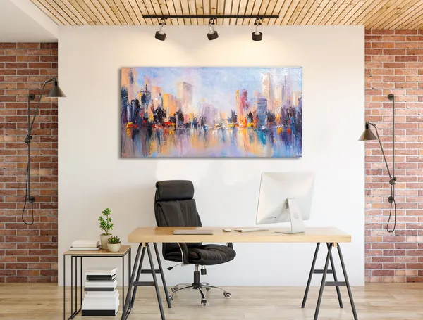 Multicolor_Abstract_Canvas_Painting_Ready_To_Hang_Wooden_Framed_Painting_For_Home_Decor
