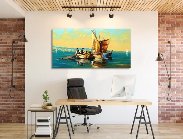 Multicolor_Modern_Art_Canvas_Painting_Ready_To_Hang_Wooden_Framed_Painting_For_Home_Decor