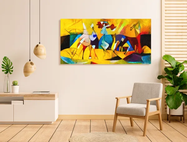 Multicolor_Abstract_Canvas_Painting_Ready_To_Hang_Wooden_Framed_Painting_For_Home_Decor