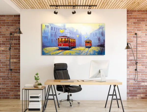 Multicolor_Urban_Art_Canvas_Painting_Ready_To_Hang_Wooden_Framed_Painting_For_Home_Decor
