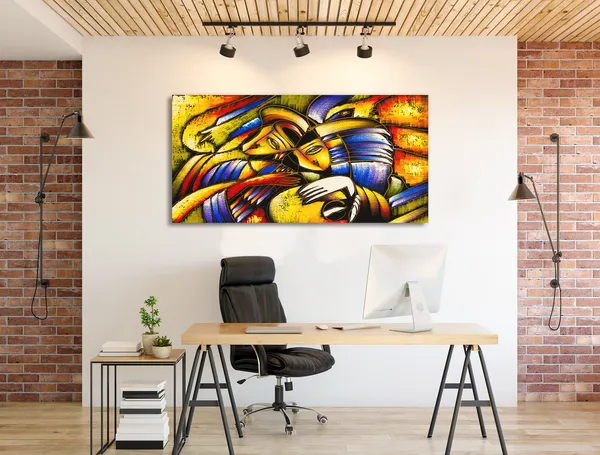 Multicolor_Modern_Art_Canvas_Painting_Ready_To_Hang_Wooden_Framed_Painting_For_Home_Decor