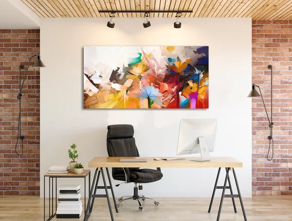 Multicolor_Abstract_Canvas_Painting_Ready_To_Hang_Wooden_Framed_Painting_For_Home_Decor