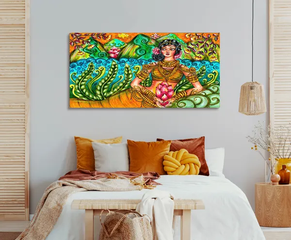 Multicolor_Modern_Art_Canvas_Painting_Ready_To_Hang_Wooden_Framed_Painting_For_Home_Decor