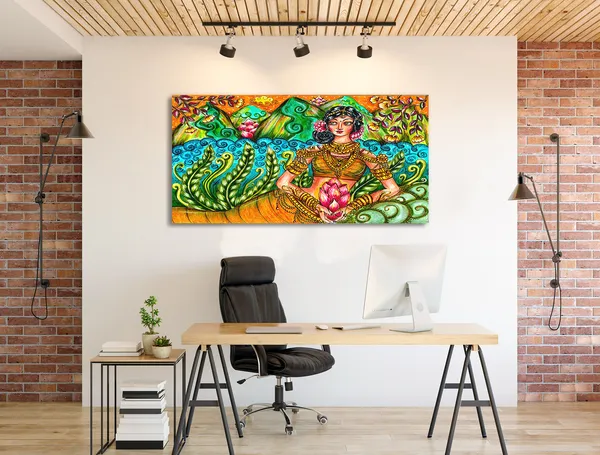 Multicolor_Modern_Art_Canvas_Painting_Ready_To_Hang_Wooden_Framed_Painting_For_Home_Decor