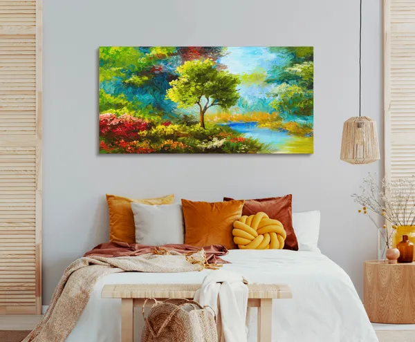 Multicolor_Nature_Art_Canvas_Painting_Ready_To_Hang_Wooden_Framed_Painting_For_Home_Decor