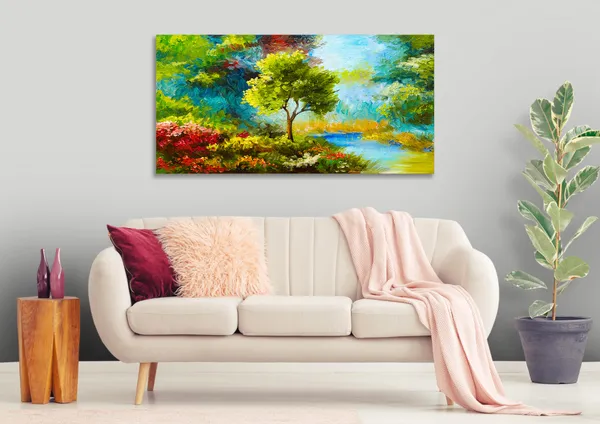 Multicolor_Nature_Art_Canvas_Painting_Ready_To_Hang_Wooden_Framed_Painting_For_Home_Decor