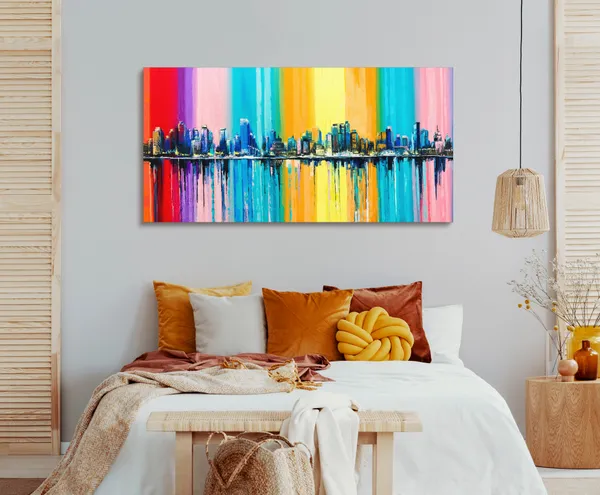 Multicolor_Urban_Art_Canvas_Painting_Ready_To_Hang_Wooden_Framed_Painting_For_Home_Decor