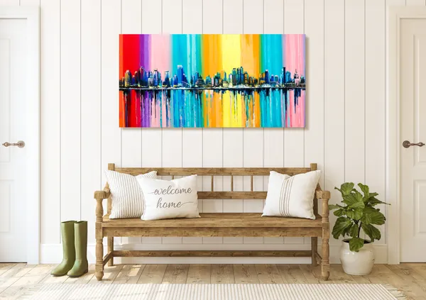 Multicolor_Urban_Art_Canvas_Painting_Ready_To_Hang_Wooden_Framed_Painting_For_Home_Decor