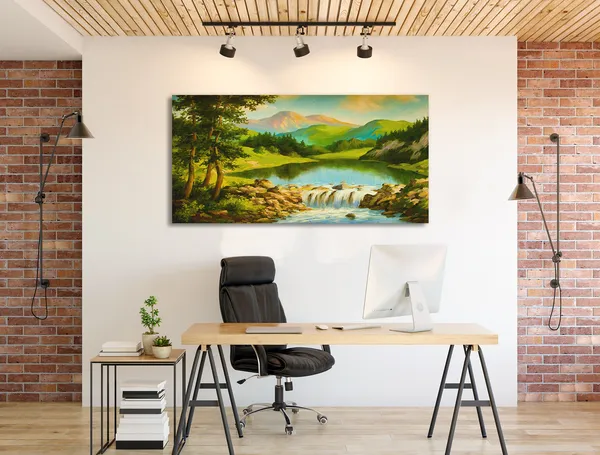 Multicolor_Scenery_Art_Canvas_Painting_Ready_To_Hang_Wooden_Framed_Painting_For_Home_Decor