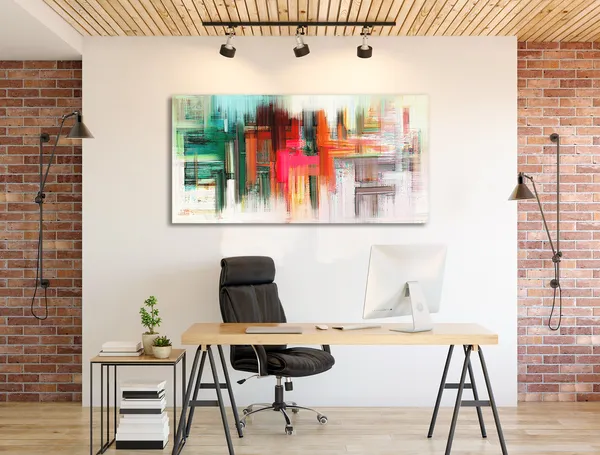 Multicolor_Abstract_Canvas_Painting_Ready_To_Hang_Wooden_Framed_Painting_For_Home_Decor