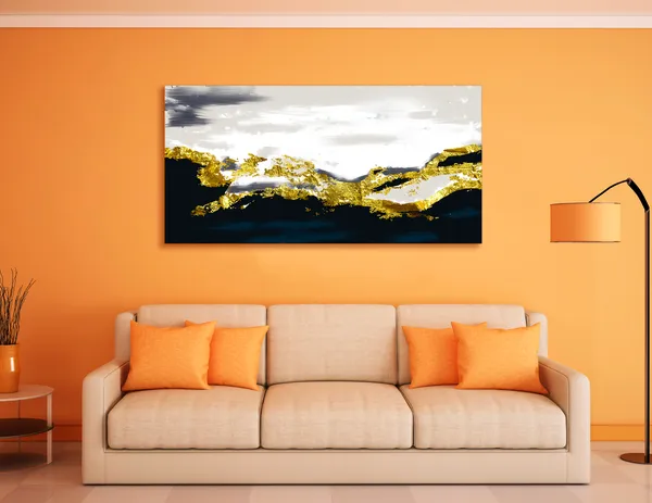 Multicolor_Golden_Abstract_Canvas_Painting_Ready_To_Hang_Wooden_Framed_Painting_For_Home_Decor