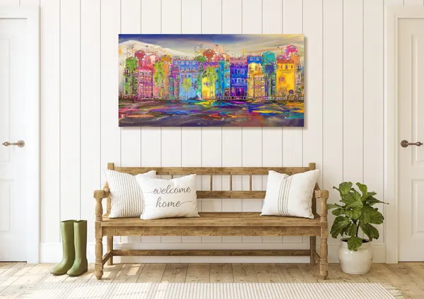 Multicolor_Urban_Art_Canvas_Painting_Ready_To_Hang_Wooden_Framed_Painting_For_Home_Decor