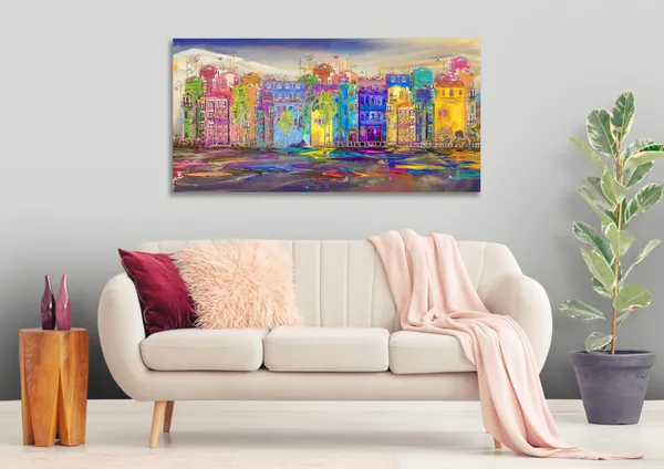 Multicolor_Urban_Art_Canvas_Painting_Ready_To_Hang_Wooden_Framed_Painting_For_Home_Decor