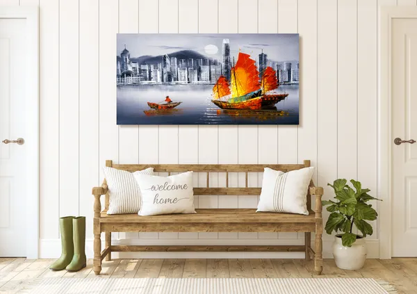 Multicolor_Modern_Art_Canvas_Painting_Ready_To_Hang_Wooden_Framed_Painting_For_Home_Decor