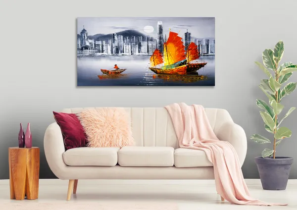 Multicolor_Modern_Art_Canvas_Painting_Ready_To_Hang_Wooden_Framed_Painting_For_Home_Decor