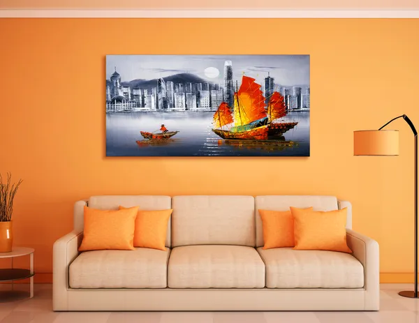 Multicolor_Modern_Art_Canvas_Painting_Ready_To_Hang_Wooden_Framed_Painting_For_Home_Decor