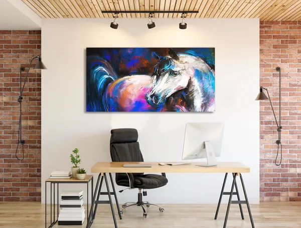 Multicolor_Animal_Art_Canvas_Painting_Ready_To_Hang_Wooden_Framed_Painting_For_Home_Decor