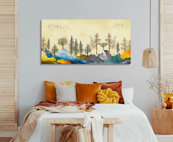Multicolor_Golden_Abstract_Canvas_Painting_Ready_To_Hang_Wooden_Framed_Painting_For_Home_Decor