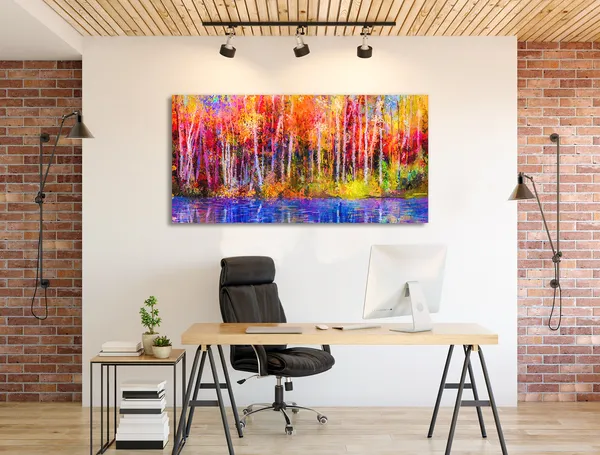 Multicolor_Nature_Art_Canvas_Painting_Ready_To_Hang_Wooden_Framed_Painting_For_Home_Decor