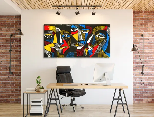 Multicolor_Abstract_Canvas_Painting_Ready_To_Hang_Wooden_Framed_Painting_For_Home_Decor