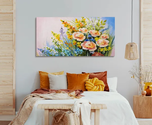 Multicolor_Floral_Art_Canvas_Painting_Ready_To_Hang_Wooden_Framed_Painting_For_Home_Decor